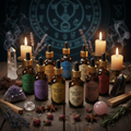 Eternal Will Essential Oil Mixture Collection - Set of 7 amber glass bottles